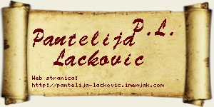 Pantelija Lacković vizit kartica